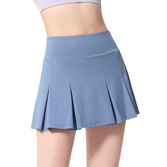 Women's High Waist Pleated Athletic Skort with Built-In Shorts