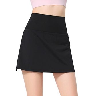 Women's High Waist Athletic Skort with Side Drawdtring and Back Pocket