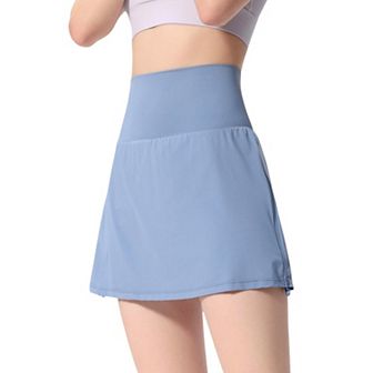 Women's High Waist Athletic Skort with Side Drawdtring and Back Pocket