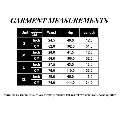 Women's Elastic Waist High Rise Athletic Shorts Lightweight Breathable Fabric