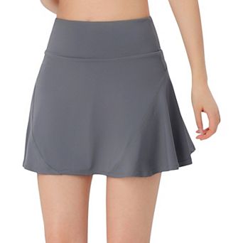 Women's High Waist A-Line Athletic Skort with Built-In Shorts