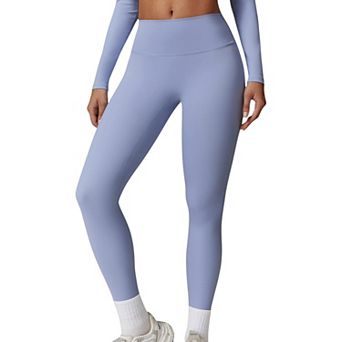 Women's High-Waisted Ribbed Fitness Leggings