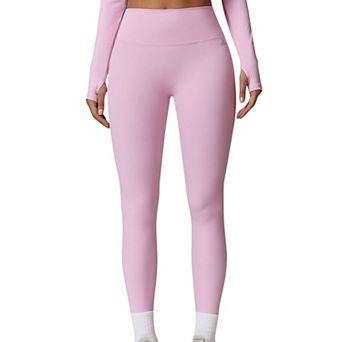 Women's High-Waisted Ribbed Fitness Leggings