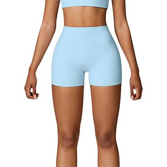 Women's High Waist Athletic Shorts for Yoga and Fitness