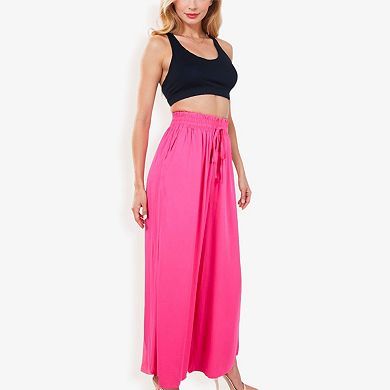 Women's High Waist Wide Leg Palazzo Pants With Drawstring Waist And Relaxed Fit