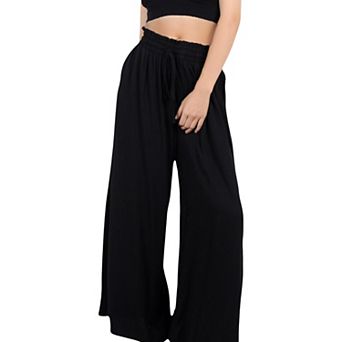 Women's High Waist Wide Leg Palazzo Pants With Drawstring Waist And Relaxed Fit