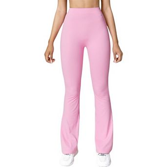 Women's High Waist Flare Leg Pants with Stretch Fabric
