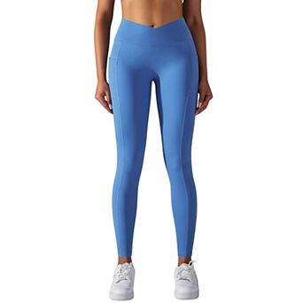 Women's Overlap V-Waist High-Waisted with Pockets Seamless Compression Tights