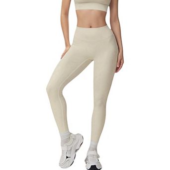 Women's High Waist Seamless Leggings with Subtle Textured Pattern