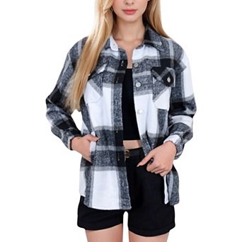 Women's Plaid Button-Down Shirt with Classic Design and Relaxed Fit