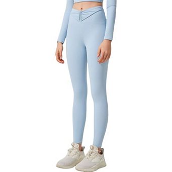 Women's High-Waist Twist Detail Full-Length Leggings