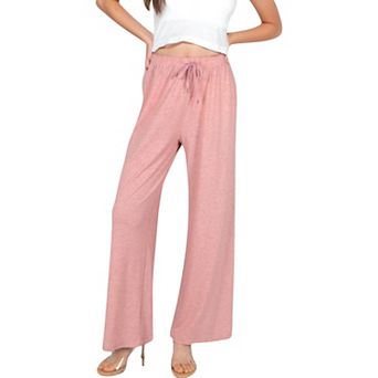 Women's Relaxed Fit Wide-Leg Lounge Pants with Adjustable Drawstring