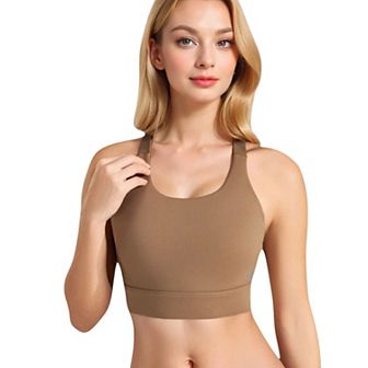 Women's Racerback Sports Bra with Supportive Stretch Fabric