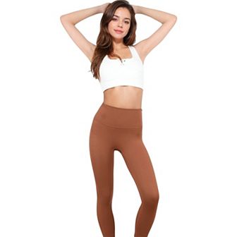 Women's High Waist 7/8 Length Seamless Yoga Leggings with Stretchy Fit