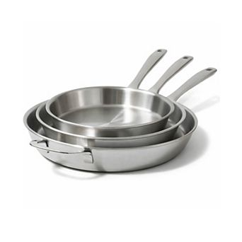 Alva Maestro 5-Ply Stainless Steel Frying Pan Set 8", 9.5", 11"