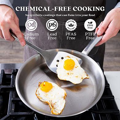 Alva Maestro 3pc Stainless Steel Cookware Set - Non-Toxic, Oven & Dishwasher Safe