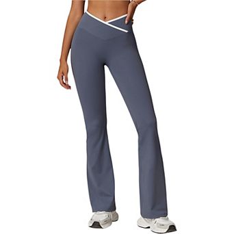 Women's High Waist Crisscross Yoga Pants Flare Leg for Active and Casual Wear
