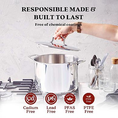 Alva Maestro 6pc Tri-Ply Stainless Steel Pot Cookware Set