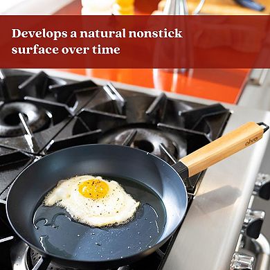 Alva Forest 4pc Carbon Steel Frying Pan Set -Naturally Nonstick & Non-Toxic
