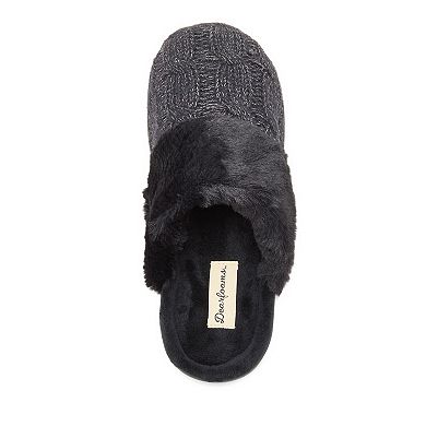 Dearfoams Cable Knit Women's Slip-On Scuff Slippers