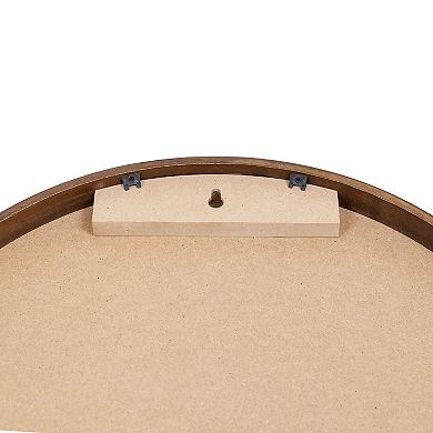 Sunnydaze Round Magnetic Wall Chalkboard with Rustic Brown Frame
