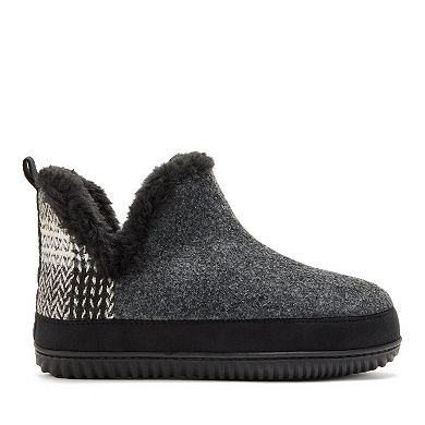 Dearfoams Felted And Plaid Women's Boot Slippers