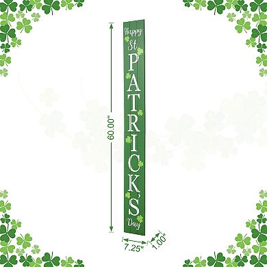 Glitzhome 60"L Vertical Wooden St. Patrick's Porch Sign