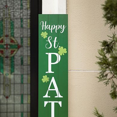 Glitzhome 60"L Vertical Wooden St. Patrick's Porch Sign