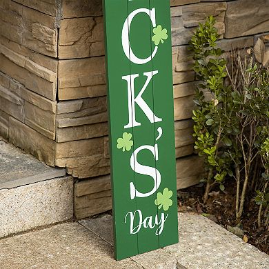 Glitzhome 60"L Vertical Wooden St. Patrick's Porch Sign