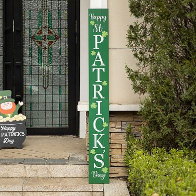 Glitzhome 60"L Vertical Wooden St. Patrick's Porch Sign