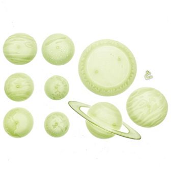 4M: Glow 3D Solar System Stick-On Glow-in-Dark Ceiling Kids Room Decor Set