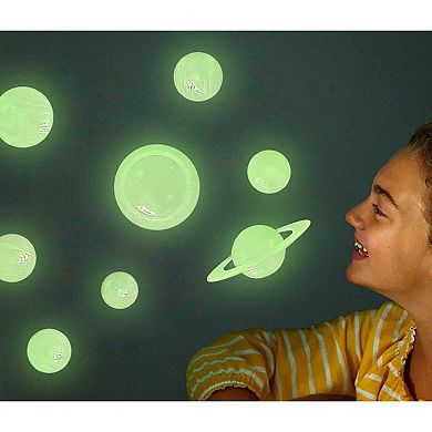 4M: Glow 3D Solar System Stick-On Glow-in-Dark Ceiling Kids Room Decor Set