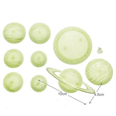 4M: Glow 3D Solar System Stick-On Glow-in-Dark Ceiling Kids Room Decor Set