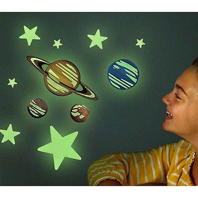 4M: Glow Planets & Nova Stars 20 Glow-in-Dark Stick-Ons Wall & Ceiling Decor