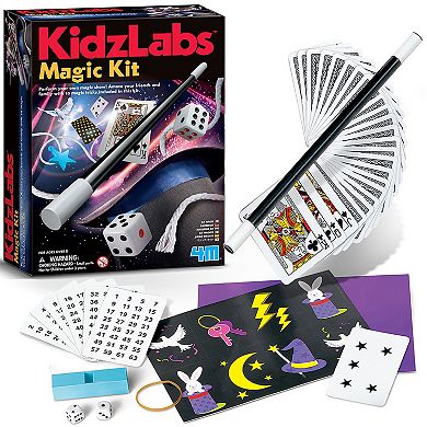 4M: KidzLabs Magic Kit Learn 12 Magic Tricks Sleight of Hand Set