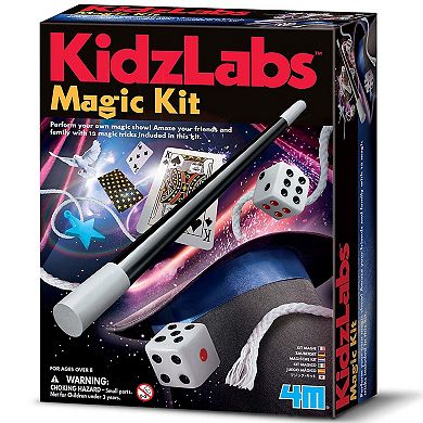 4M: KidzLabs Magic Kit Learn 12 Magic Tricks Sleight of Hand Set