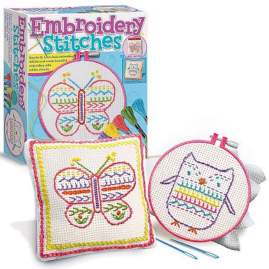 4M: Easy-To-Do Embroidery Kit Learn 10 Skills All-In-1 DIY Craft Set