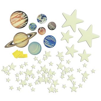 4M: Glow Planets & Supernova 100 Glow-in-Dark Stick-Ons Wall & Ceiling Decor