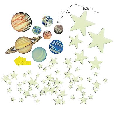 4M: Glow Planets & Supernova 100 Glow-in-Dark Stick-Ons Wall & Ceiling Decor