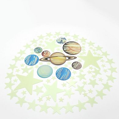 4M: Glow Planets & Supernova 100 Glow-in-Dark Stick-Ons Wall & Ceiling Decor