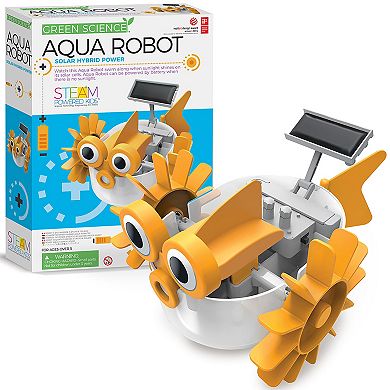 4M: Green Science Aqua Robot DIY Solar & Battery Power Swimming Fish Toy