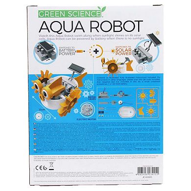 4M: Green Science Aqua Robot DIY Solar & Battery Power Swimming Fish Toy