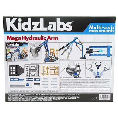 4M: KidzLabs Mega Hydraulic Arm DIY Water-Powered 18" Robotic Arm Kit