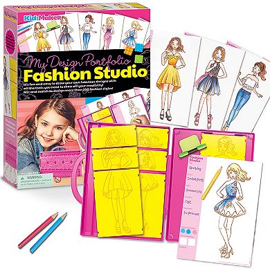 4M: KidzMaker Fashion Studio Design & Draw Outfits Arts & Craft Set