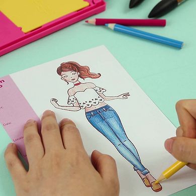 4M: KidzMaker Fashion Studio Design & Draw Outfits Arts & Craft Set