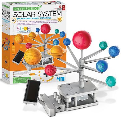 4M: Green Science Solar System Solar & Battery Power DIY Rotating Planetarium