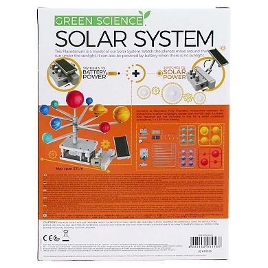 4M: Green Science Solar System Solar & Battery Power DIY Rotating Planetarium
