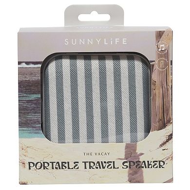 SUNNYLiFE The Vacay Olive Stripe Portable Travel Speaker