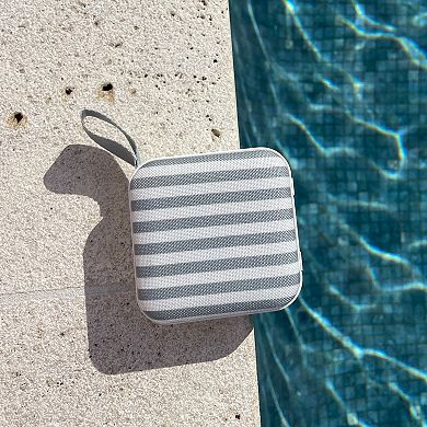 SUNNYLiFE The Vacay Olive Stripe Portable Travel Speaker