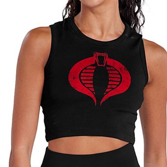 Juniors' G.I. Joe Cobra Command Logo Cropped Tank